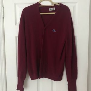 Lacoste Izod pink cardigan